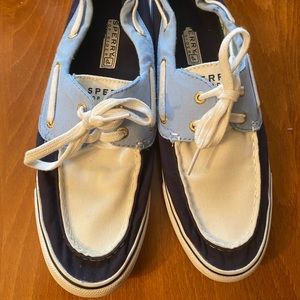 Sperry topsiders canvas blue multi 9 men’s